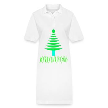 Neon-Kiefern-Weihnachtsbaum - Stanley/Stella Frauen Bio-Polokleid PAIGER - Weiß - Vorne
