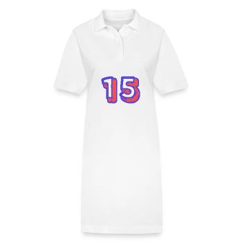 15. 15 JAHRE. 15. JAHRESTAG. 15-JÄHRIGES JUBILÄUM. - Stanley/Stella Frauen Bio-Polokleid PAIGER - Weiß - Vorne