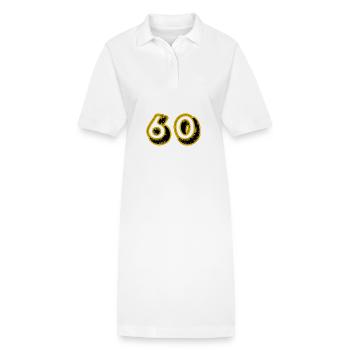 60. 60 ANS. 60e ANNIVERSAIRE. ANNIVERSAIRE 60 ANS. - Robe polo bio PAIGER Stanley/Stella Femme - blanc - Devant