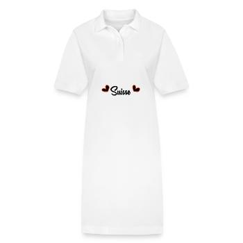 SCHWEIZ. LAND. GENF. SCHWEIZ. HUMOR. LAND - Stanley/Stella Frauen Bio-Polokleid PAIGER - Weiß - Vorne