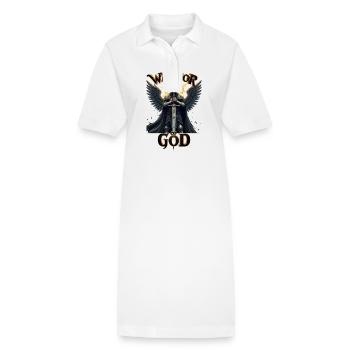 WARRIOR OF GOD - Schwarzer Ritter - Stanley/Stella Frauen Bio-Polokleid PAIGER - Weiß - Vorne