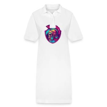 Spartaner Totenkopf Gladiator - Stanley/Stella Frauen Bio-Polokleid PAIGER - Weiß - Vorne