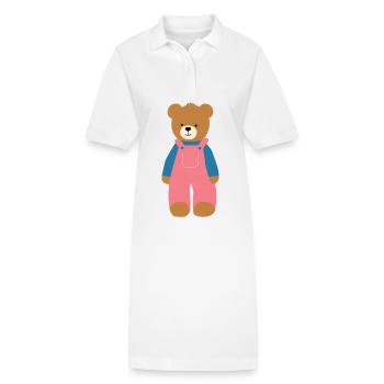 Teddy - Stanley/Stella Frauen Bio-Polokleid PAIGER - Weiß - Vorne