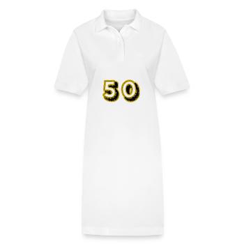 50. 50 ANS. 50e ANNIVERSAIRE. ANNIVERSAIRE 50 ANS. - Robe polo bio PAIGER Stanley/Stella Femme - blanc - Devant