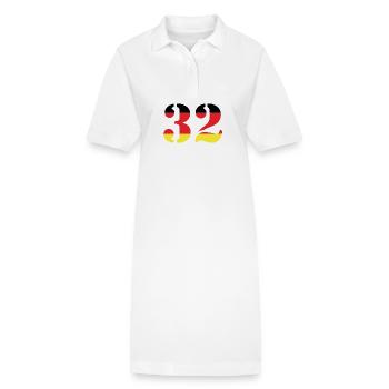 Maillot 32 numéros Allemagne - Robe polo bio PAIGER Stanley/Stella Femme - blanc - Devant