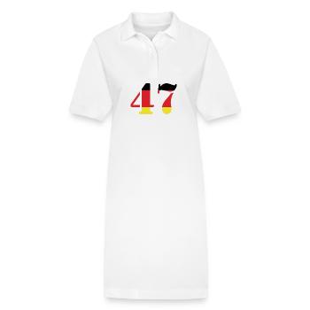 47 Numéro Jersey Allemagne - Robe polo bio PAIGER Stanley/Stella Femme - blanc - Devant