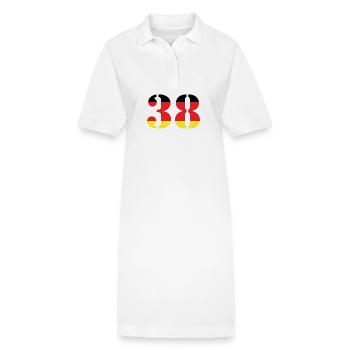 38 Numéro Jersey Allemagne - Robe polo bio PAIGER Stanley/Stella Femme - blanc - Devant