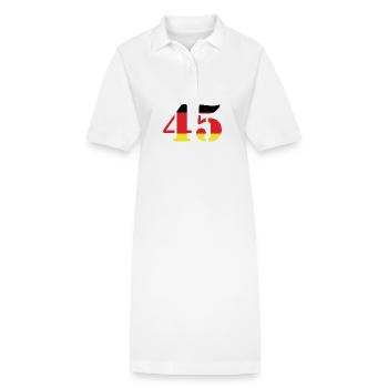 45 Numéro Jersey Allemagne - Robe polo bio PAIGER Stanley/Stella Femme - blanc - Devant