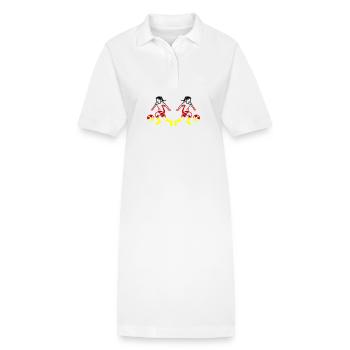 Équipe féminine de football d’Allemagne - Robe polo bio PAIGER Stanley/Stella Femme - blanc - Devant