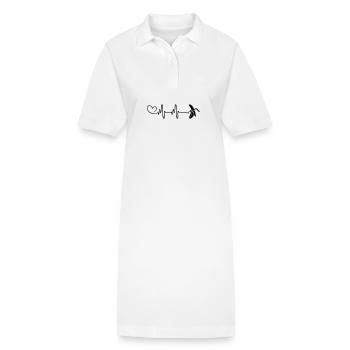 Banane Puls Herz - Stanley/Stella Frauen Bio-Polokleid PAIGER - Weiß - Vorne
