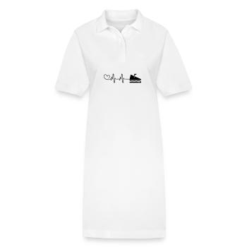 Sandwich Puls Herz - Stanley/Stella Frauen Bio-Polokleid PAIGER - Weiß - Vorne