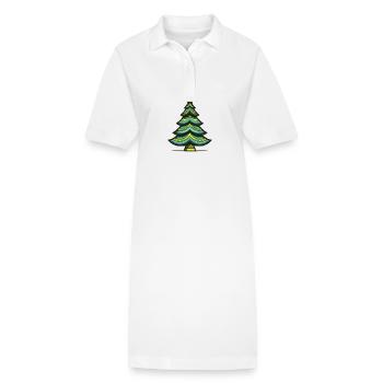 Arbre de Noël - Robe polo bio PAIGER Stanley/Stella Femme - blanc - Devant