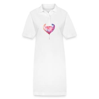 Herz Ballon Geburtstag - Stanley/Stella Frauen Bio-Polokleid PAIGER - Weiß - Vorne