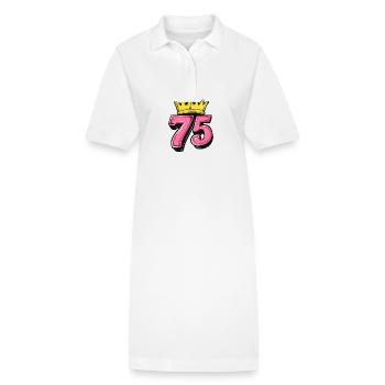 75 Nombre Couronne - Robe polo bio PAIGER Stanley/Stella Femme - blanc - Devant
