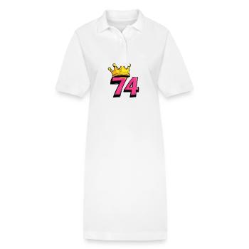 74 Nombre Couronne - Robe polo bio PAIGER Stanley/Stella Femme - blanc - Devant
