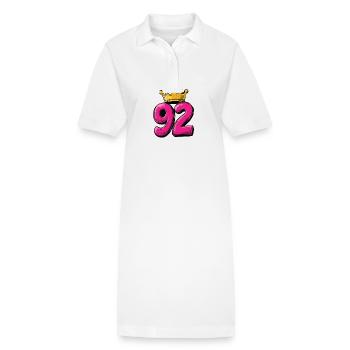 92 Number Krone - Stanley/Stella PAIGER Organic Women’s Polo Dress - white - Front
