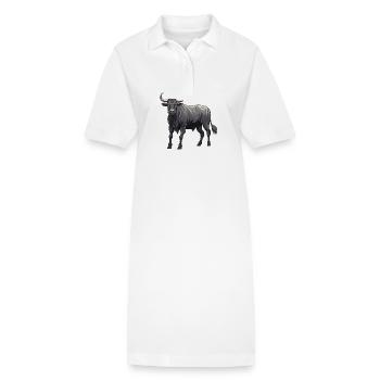 Taureau Taureau - Robe polo bio PAIGER Stanley/Stella Femme - blanc - Devant
