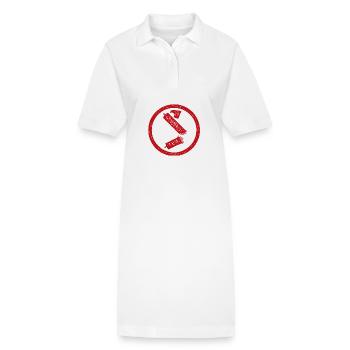 Rayon de symbole Antifa détruit - Robe polo bio PAIGER Stanley/Stella Femme - blanc - Devant