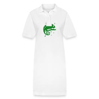 Gecko - Amphibie Tier - Stanley/Stella Frauen Bio-Polokleid PAIGER - Weiß - Vorne