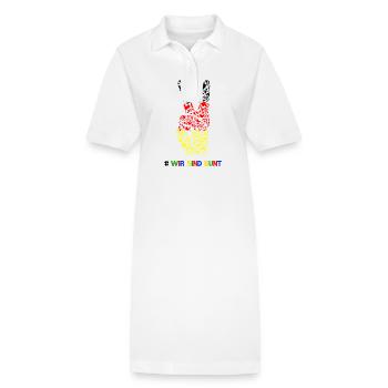 Nous sommes colorés - Robe polo bio PAIGER Stanley/Stella Femme - blanc - Devant