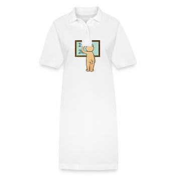 Schule - Stanley/Stella Frauen Bio-Polokleid PAIGER - Weiß - Vorne