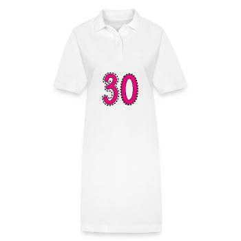 30. 30 JAHRE. 30. JAHRESTAG. 30-JÄHRIGES JUBILÄUM. - Stanley/Stella Frauen Bio-Polokleid PAIGER - Weiß - Vorne