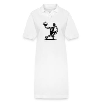 Skelett Halloween Basketball Ballsport - Stanley/Stella Frauen Bio-Polokleid PAIGER - Weiß - Vorne