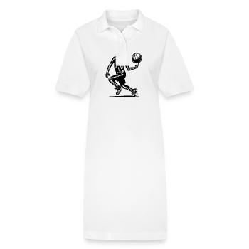 Sports de balle Halloween Squelettes Jouer au basket-ball - Robe polo bio PAIGER Stanley/Stella Femme - blanc - Devant