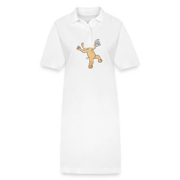 Schule - Stanley/Stella Frauen Bio-Polokleid PAIGER - Weiß - Vorne