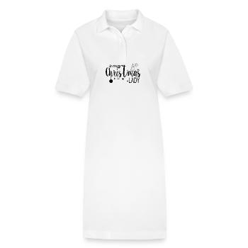Noël fou Lady Weihnachten - Robe polo bio PAIGER Stanley/Stella Femme - blanc - Devant