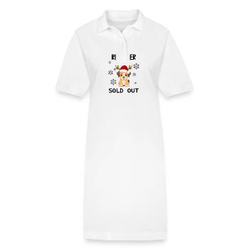 Noël - Renne a été vendu chien drôle - Robe polo bio PAIGER Stanley/Stella Femme - blanc - Devant
