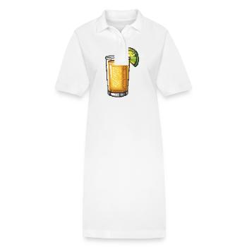 Tequila Pixel Gamer - Stanley/Stella PAIGER Organic Women’s Polo Dress - white - Front
