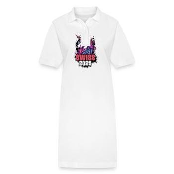 Schweiz 2025 Einhorn Swiss - Stanley/Stella Frauen Bio-Polokleid PAIGER - Weiß - Vorne