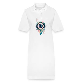 Magic Eye - Citation spirituelle étonnante - Robe polo bio PAIGER Stanley/Stella Femme - blanc - Devant