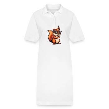 Eichhörnchen Tier - Stanley/Stella Frauen Bio-Polokleid PAIGER - Weiß - Vorne