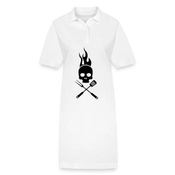 bbq - Stanley/Stella Frauen Bio-Polokleid PAIGER - Weiß - Vorne