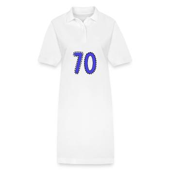 70. 70 ANS. 70e ANNIVERSAIRE. ANNIVERSAIRE 70 ANS. - Robe polo bio PAIGER Stanley/Stella Femme - blanc - Devant