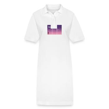 Sverige, my love. Andenken MIT GPS Daten - Stanley/Stella Frauen Bio-Polokleid PAIGER - Weiß - Vorne