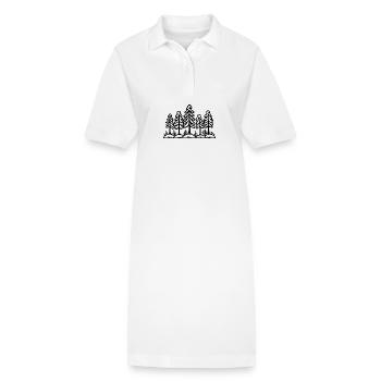 Wald Bäume - Stanley/Stella Frauen Bio-Polokleid PAIGER - Weiß - Vorne