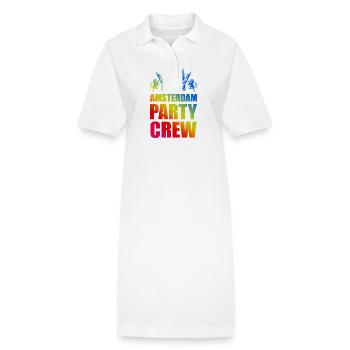 Amsterdam Party Crew Spruch - Stanley/Stella Frauen Bio-Polokleid PAIGER - Weiß - Vorne