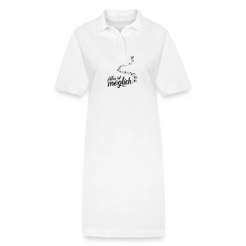 Alles ist möglich für einen Optimisten - Stanley/Stella Frauen Bio-Polokleid PAIGER - Weiß - Vorne