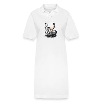 Shake Candle Flicker Snake Lover Kunstwerk - Stanley/Stella Frauen Bio-Polokleid PAIGER - Weiß - Vorne
