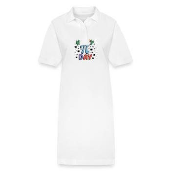 Happy Pi Day Drôle Math Design - Robe polo bio PAIGER Stanley/Stella Femme - blanc - Devant