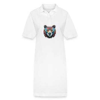 Eisbär Portrait Polar bär - Stanley/Stella Frauen Bio-Polokleid PAIGER - Weiß - Vorne