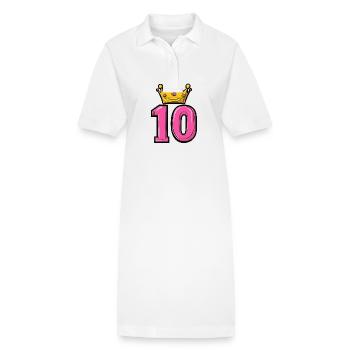 Couronne à 10 chiffres - Robe polo bio PAIGER Stanley/Stella Femme - blanc - Devant