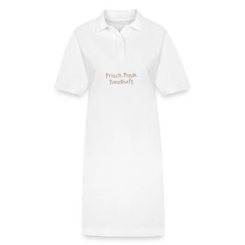 Musiciens de la ville de Brême : Frais. Impudent. Fabuleux! - Robe polo bio PAIGER Stanley/Stella Femme - blanc - Devant