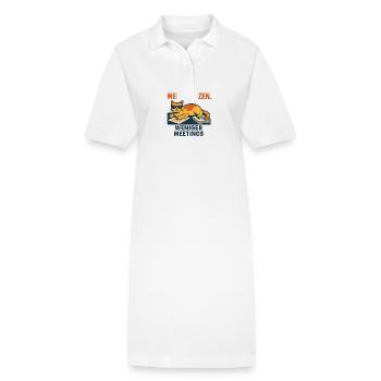 Mehr Katzen. Weniger Meetings - Stanley/Stella Frauen Bio-Polokleid PAIGER - Weiß - Vorne