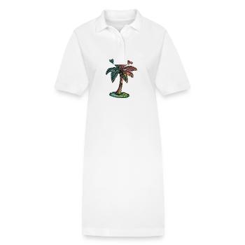 Plage de Palm Tree - Robe polo bio PAIGER Stanley/Stella Femme - blanc - Devant