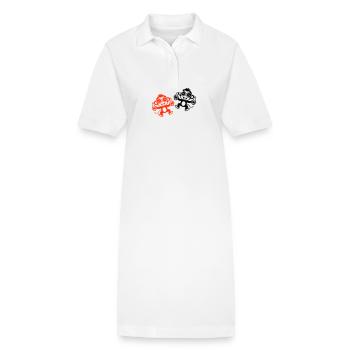 Party Monkey Team Célébrer - Robe polo bio PAIGER Stanley/Stella Femme - blanc - Devant