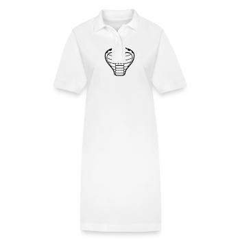 Cobra Schlangen Design - Stanley/Stella Frauen Bio-Polokleid PAIGER - Weiß - Vorne